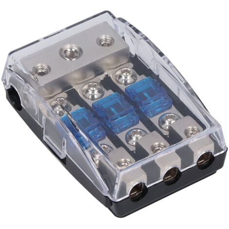 Bloc de Distribution ANL 60A avec Porte-Fusible Audio pour Amplificateur Voiture - 1 Entrée 3 Sorties