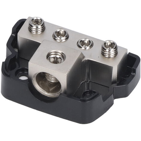 Bloc de Distribution d'Alimentation 4 Voies pour Amplificateur Audio Auto avec Fusible et Prise de Masse