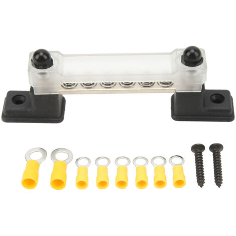 Bloc de distribution d'alimentation 6 bornes 1248V 150A Bloc de jonction de barre omnibus pour voitures, camping-cars, bateaux, yachts, camions
