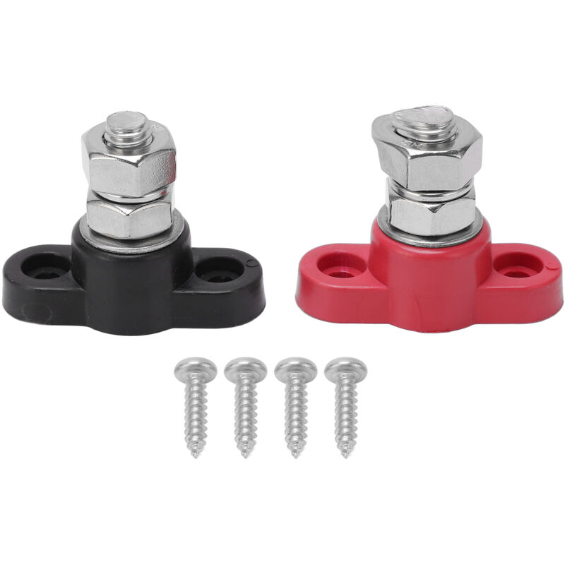 Zolginah - Bloc De Distribution d'Alimentation Avec Goujons m8 2 Couleurs Robuste Installation Facile Pour Camions Solaires Bus Dc 48v Boulon De