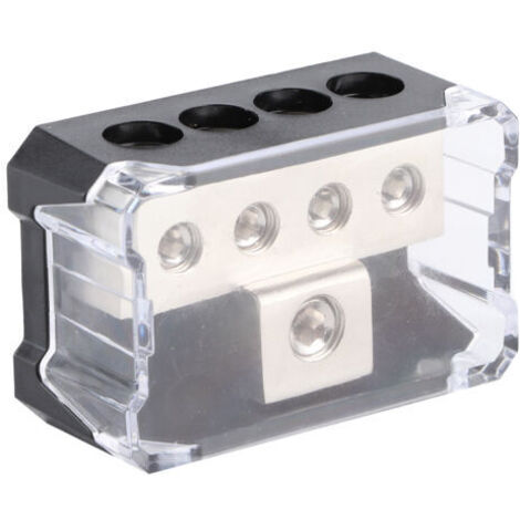 Bloc de distribution d'énergie 1 voie en 4 voies, bote de connexion de répartiteur d'ampli stéréo Audio de voiture