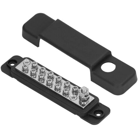 Bloc de distribution électrique 12 bornes pour véhicule de loisir et bateau 48V 150A avec protection noire