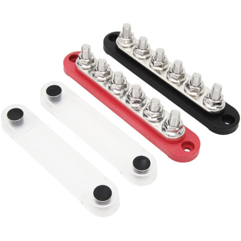 Bloc de distribution électrique 6 voies 150A étanche avec barres omnibus, pour installations solaires véhicules 12V à 48V