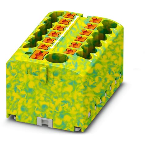 Bloc de distribution Phoenix Contact 13 voies, raccordement Enfichable, section de fils 26  12 AWG, 57A ( Prix pour Paquet de 8 )