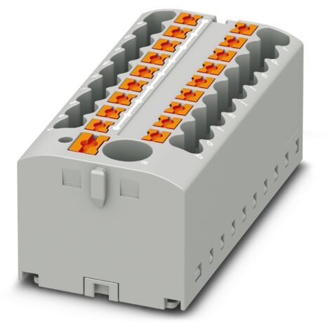 Bloc de distribution Phoenix Contact 19 voies, raccordement Enfichable, section de fils 26  12 AWG, 24 A, 41 A, ( Prix pour Boîte de 8 )