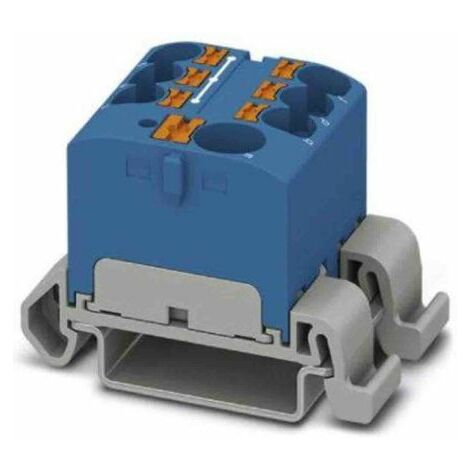 Bloc de distribution Phoenix Contact 7 voies, raccordement Enfichable, section de fils 24 à 10 AWG, 32A, 450 V ( Prix pour Paquet de 8 )