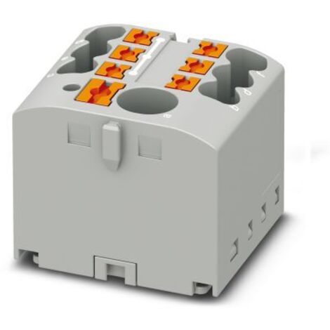Bloc de distribution Phoenix Contact 7 voies, raccordement Enfichable, section de fils 26 12 AWG, 24 A, 41 A, ( Prix pour Boîte de 10 )
