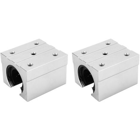 Bloc de guidage linéaire SBR25UU en aluminium, 2 unités pour rails industriels haute résistance