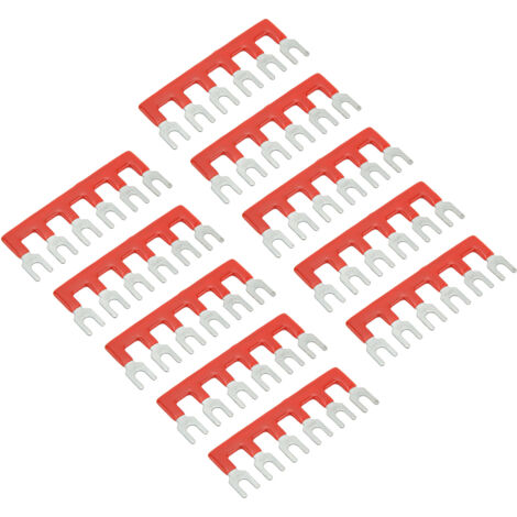 Bloc de jonction 10 pièces TB2506, bornier à fourche 400V 25A en cuivre PVC pour installations électriques et chantiers