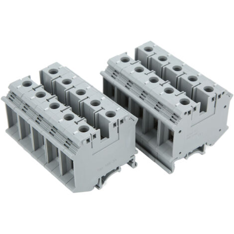 Bloc de jonction 20 pièces pour rail DIN 125A 800V, bornes de terre haute conductivité pour raccordement électrique
