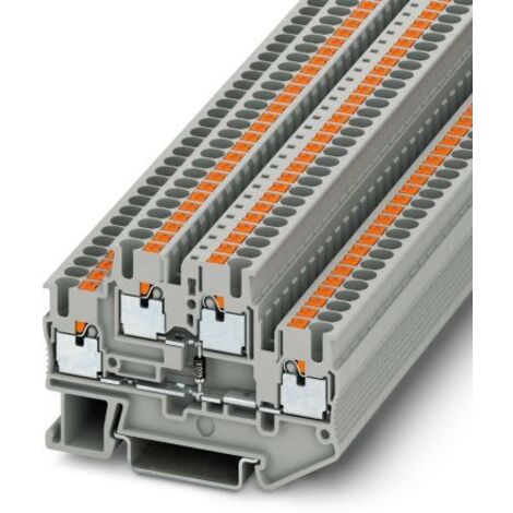 Bloc de jonction à deux étages Phoenix Contact PTTB 2.5-DIO/O-U, 0.14  4mm², Enfichable, Gris ( Prix pour Paquet de 5 )