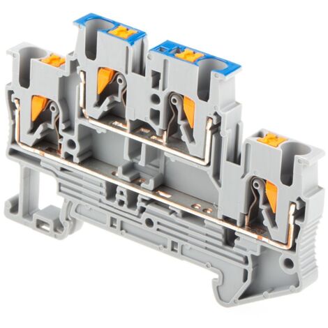 Bloc de jonction à deux étages Phoenix Contact PTTB 2.5-L/N, 0.14  4mm², Enfichable, Gris ( Prix pour Paquet de 10 )
