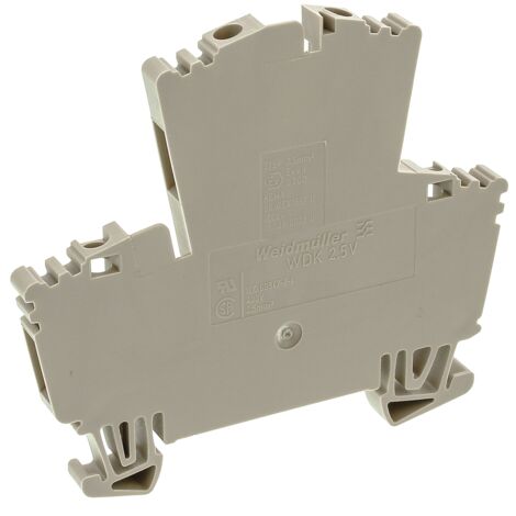 Bloc de jonction à deux étages Weidmuller WDK, 2.5mm², A visser, Beige foncé ( Prix pour Paquet de 10 )