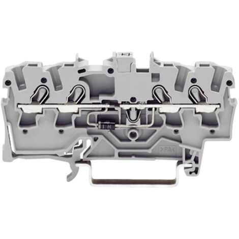 Bloc de jonction à diode WAGO 2001-1411/1000-411 4.20 mm ressort de traction Affectation: L gris 1 pc(s) D24138