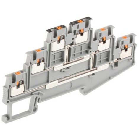 Bloc de jonction à étages Phoenix Contact PT 1.5/S-3PV, 0.14 1.5mm², Enfichable, Gris ( Prix pour Paquet de 5 )