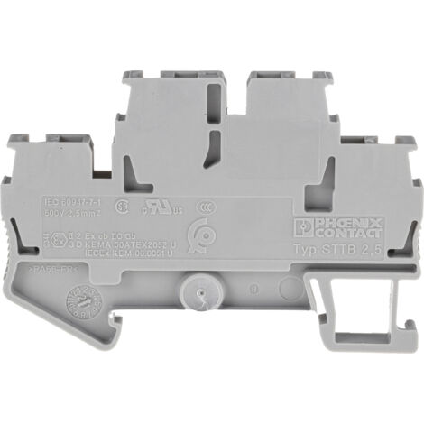 Bloc de jonction à ressort à 2 étages Phoenix Contact STTB 2,5 3031270 gris 50 pc(s) S61263
