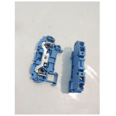 Bloc de jonction bleu pour fil 6mm² pas de 8mm ressort 41A D6/8.N.2L ABB 1SNA290083R2600
