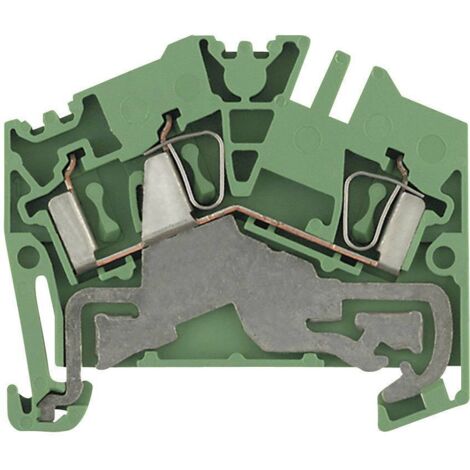 Bloc de jonction de protection Weidmüller ZPE 2.5-2/3AN 1706090000-1 vert-jaune 1 pc(s) D11050