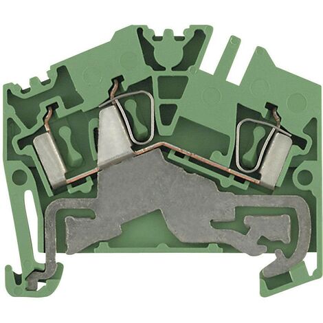 Bloc de jonction de protection Weidmüller ZPE 2.5-2/3AN 1706090000-1 vert-jaune 1 pc(s) D11050