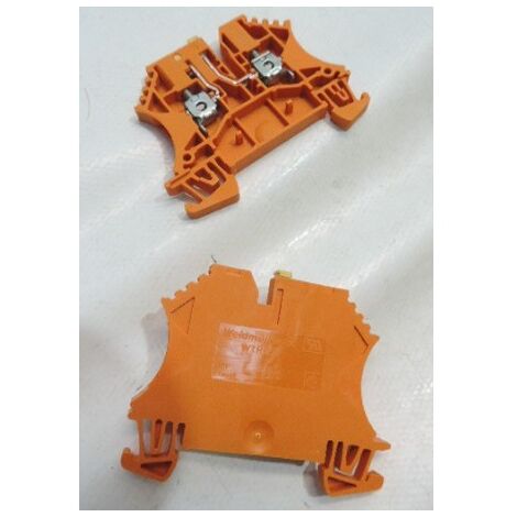 Bloc de jonction de test sectionnable orange pour fil souple 2.5mm² 2 contacts WTR 2.5 OR WEIDMULLER 1878530000