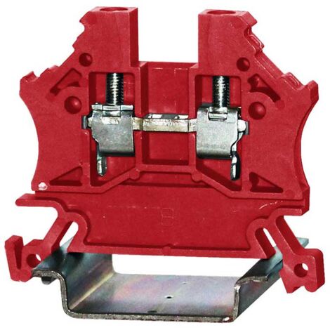 Bloc de jonction de traversée 43408TT, Cage à ressort, Rouge ( Prix pour Sachet de 10 )