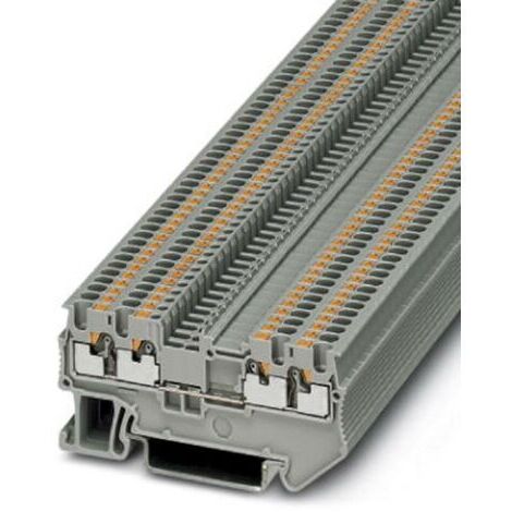 Bloc de jonction de traversée Phoenix Contact PT 1.5/S-QUATTRO, 0.14  1.5mm², Enfichable, Gris ( Prix pour Paquet de 5 )