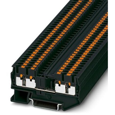 Bloc de jonction de traversée Phoenix Contact PT 2.5-QUATTRO BK, 0.14 4mm², Enfichable, Noir ( Prix pour Boîte de 50 )