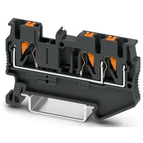 Bloc de jonction de traversée Phoenix Contact PT 2.5-TWIN BK, 0.14 4mm², Enfichable, Noir ( Prix pour Boîte de 50 )