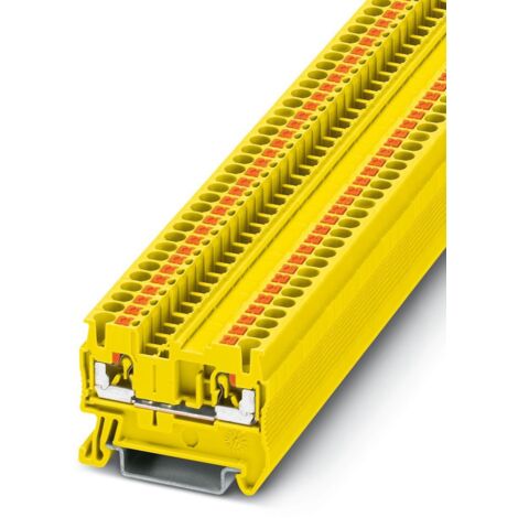 Bloc de jonction de traversée Phoenix Contact PT 2.5 YE, 2.5mm², Enfichable, Jaune