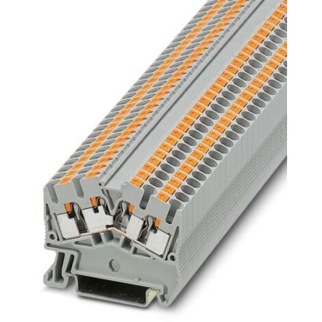 Bloc de jonction de traversée Phoenix Contact PTS 2.5-QUATTRO, 0.14 4mm², Enfichable, Gris ( Prix pour Paquet de 5 )