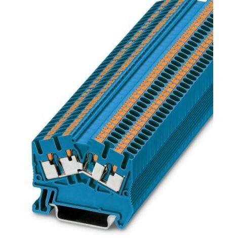 Bloc de jonction de traversée Phoenix Contact PTS 2.5-QUATTRO BU, 0.14  4mm², Enfichable, Bleu ( Prix pour Paquet de 5 )