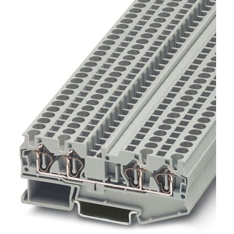 Bloc de jonction de traversée Phoenix Contact ST 4-QUATTRO, 4mm², Fixation à ressort, Gris ( Prix pour 1 )
