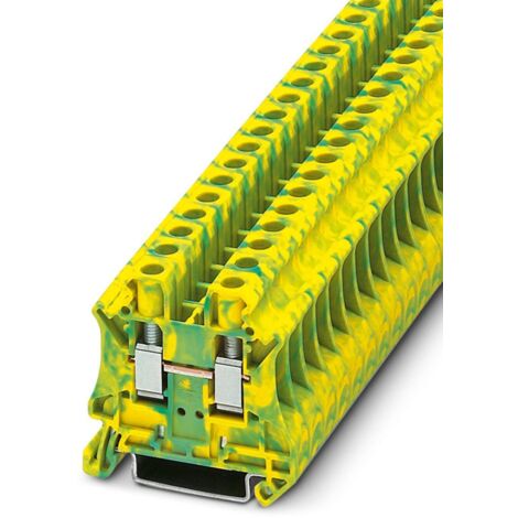 Bloc de jonction de traversée Phoenix Contact UT 6-PE, 0.2  10mm², A visser, Vert/Jaune ( Prix pour Paquet de 10 )