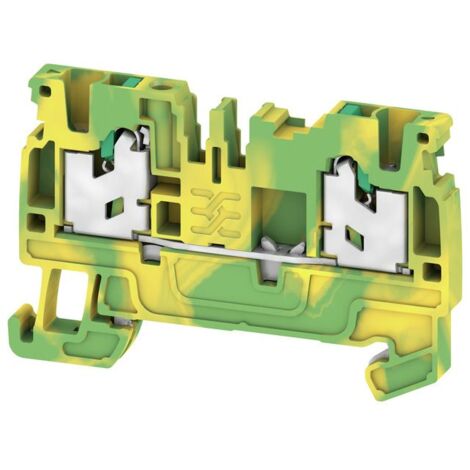 Bloc de jonction de traversée Weidmuller AS2C 2.5 PE, Enfichable, Vert/Jaune ( Prix pour Paquet de 10 )