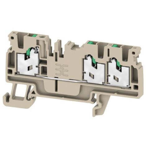 Bloc de jonction de traversée Weidmuller AS3C 2.5, Enfichable, Beige foncé ( Prix pour Paquet de 10 )
