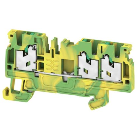 Bloc de jonction de traversée Weidmuller AS3C 2.5 PE, Enfichable, Vert/Jaune ( Prix pour Paquet de 10 )
