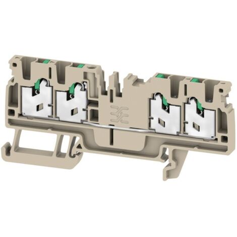 Bloc de jonction de traversée Weidmuller AS4C 2.5, Enfichable, Beige foncé ( Prix pour Paquet de 10 )