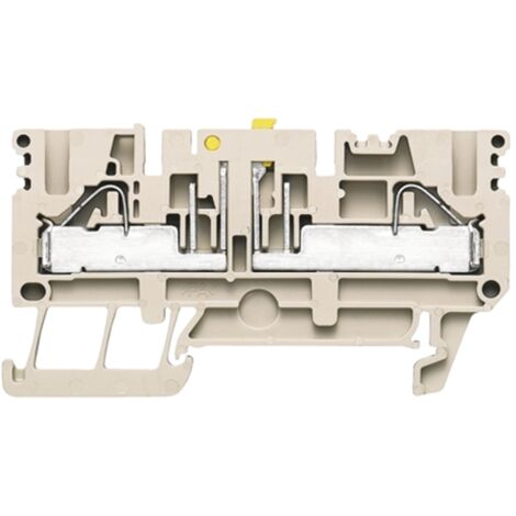 Bloc de jonction de traversée Weidmuller P, 0.5 6mm², Enfichable, Beige foncé ( Prix pour Paquet de 5 )