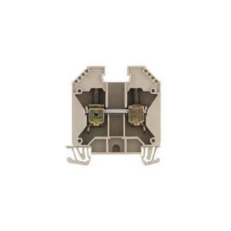 Bloc de jonction de traversée Weidmuller WDU, 16mm², A visser, Marron ( Prix pour Paquet de 10 )