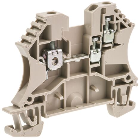 Bloc de jonction de traversée Weidmuller WDU, 2.5mm², A visser, Marron ( Prix pour Paquet de 5 )
