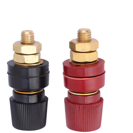 Bloc de jonction électrique 2 pièces en laiton type 555, filetage M8, 200A 0-380V pour bornier poteau