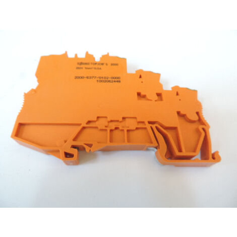 Bloc de jonction orange pour actionneurs à 3 étages 4 entrées pour fil souple 1.5mm² connexion Push-In Wago