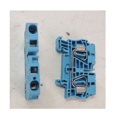 Bloc de jonction passage bleu 2 connexions fil souple 6mm² raccordement ressort ZDU 6 BL WEIDMULLER 1608630000