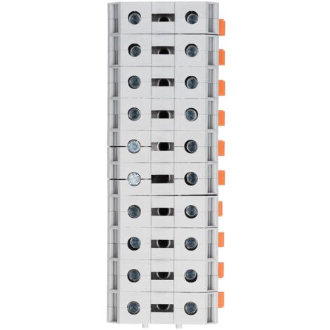 Bloc de jonction rail DIN 10 pièces, modèle UK50N, 150A 1000V, connexion sécurisée pour câbles 50mm
