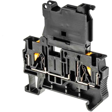 Bloc de jonction rail DIN à fusible Phoenix Contact PT 4-HESI (5X20), Enfichable, Noir ( Prix pour 1 )