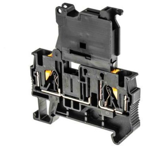 Bloc de jonction rail DIN à fusible Phoenix Contact PT 4-HESILA 250 (5X20), 0.2  6mm², Enfichable, Noir ( Prix pour 1 )