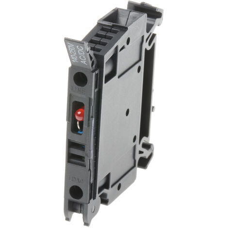 Bloc de jonction rail DIN à fusible Weidmuller W, 4mm², A visser, Noir ( Prix pour 1 )