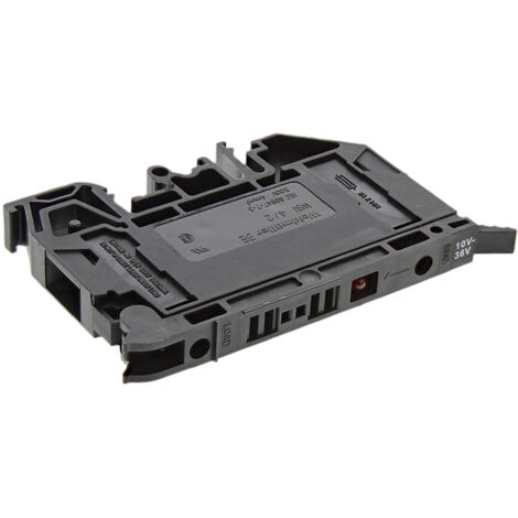 Bloc de jonction rail DIN à fusible Weidmuller W, 6mm², A visser, Noir ( Prix pour 1 )