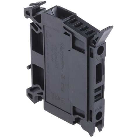 Bloc de jonction rail DIN à fusible Weidmuller W, A visser, Noir ( Prix pour 1 )