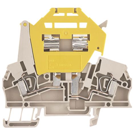 Bloc de jonction rail DIN à fusible Weidmuller Z, 0.5 4mm², Cage à ressort, Beige ( Prix pour 1 )
